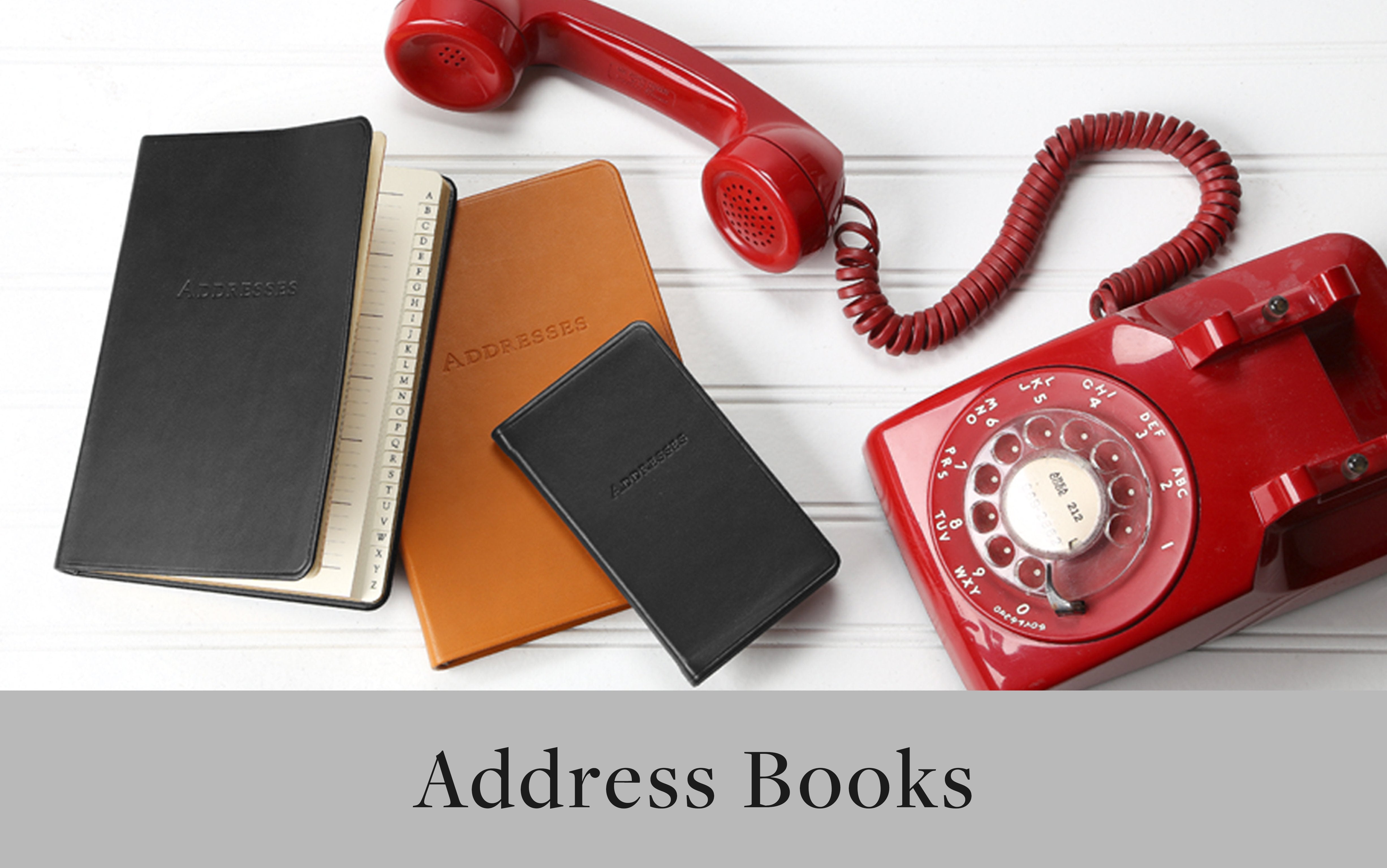 Leather Address Books Graphic Image