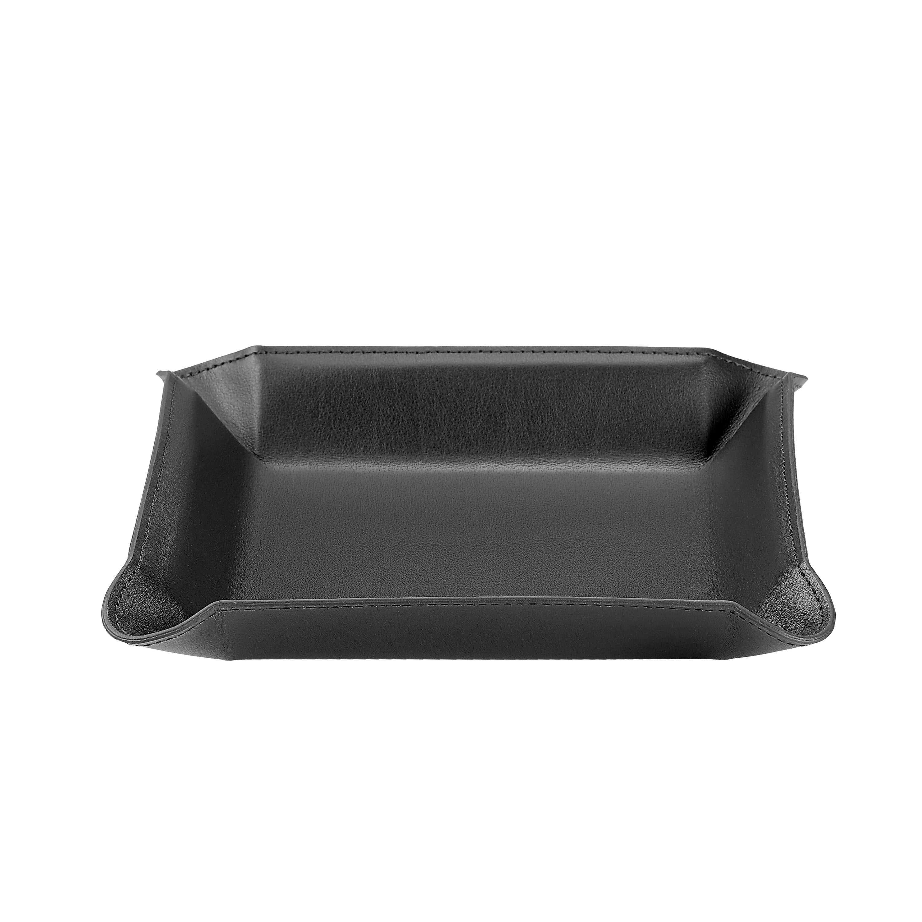Leather Valet Tray | Black Leather – Graphic Image