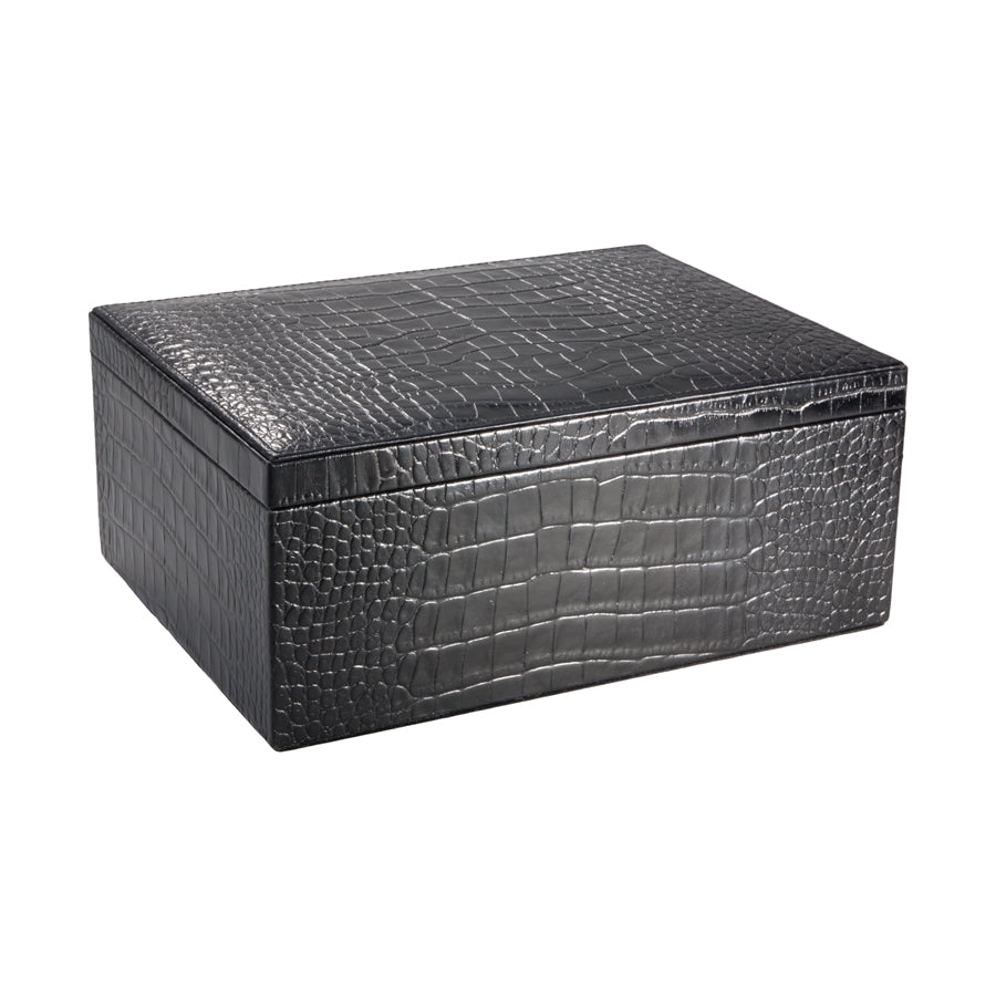 Graphic Image Large Leather Box - Black Graphic Image Large Leather Box - Black