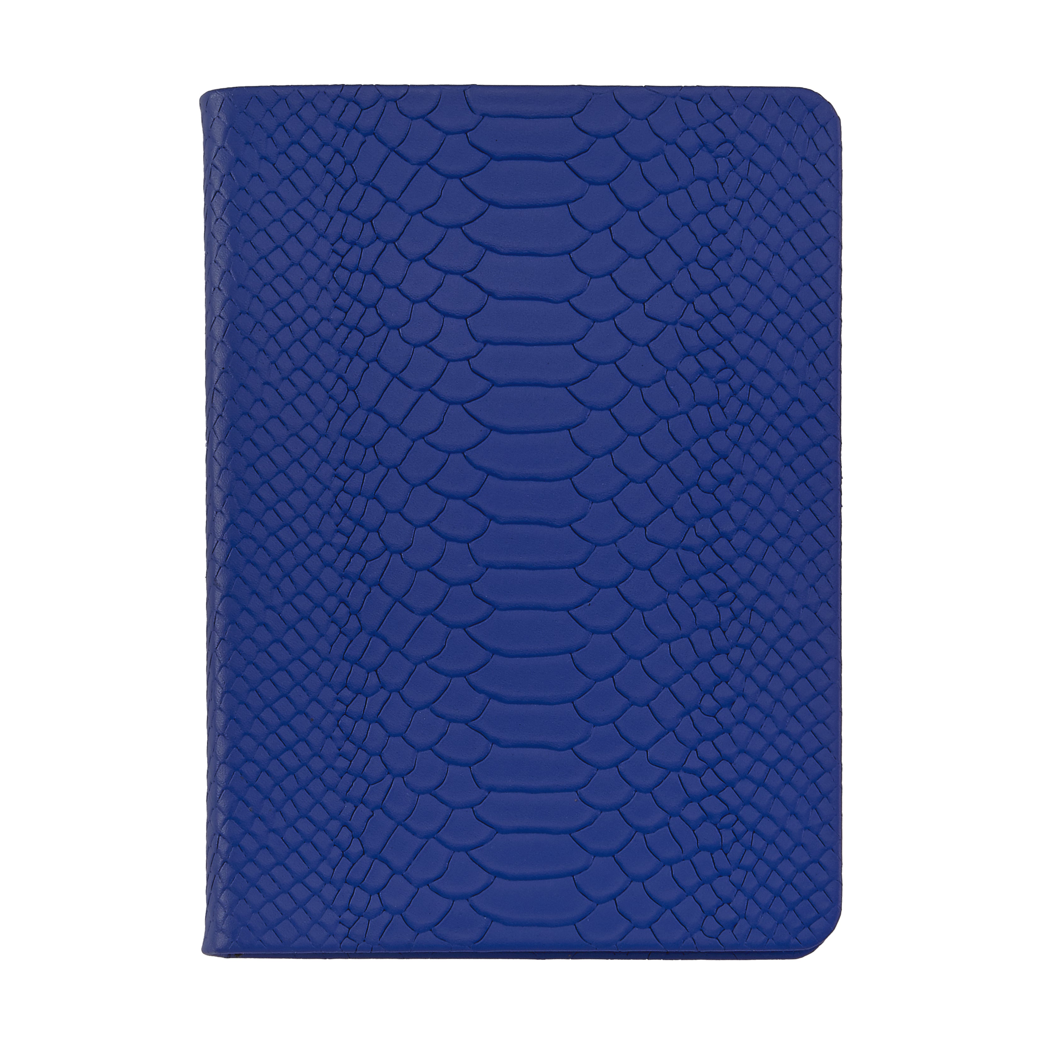 Medium Travel Journal | Indigo Embossed Python Leather – Graphic Image