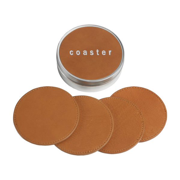 4 Coasters with Tin Box