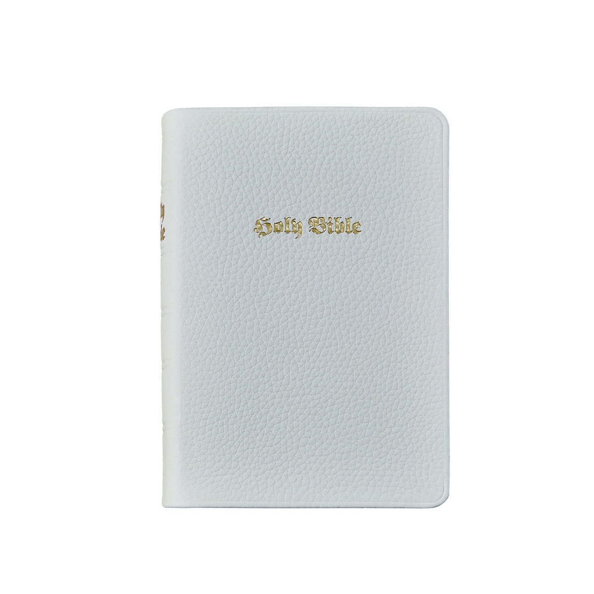 The Holy Bible | White Pebble Grain Leather – Graphic Image