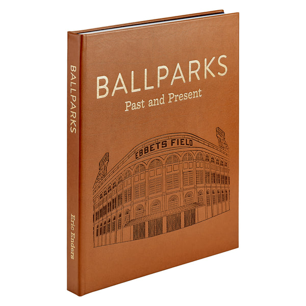 Ballparks Past and Present | Tan Bonded Leather – Graphic Image