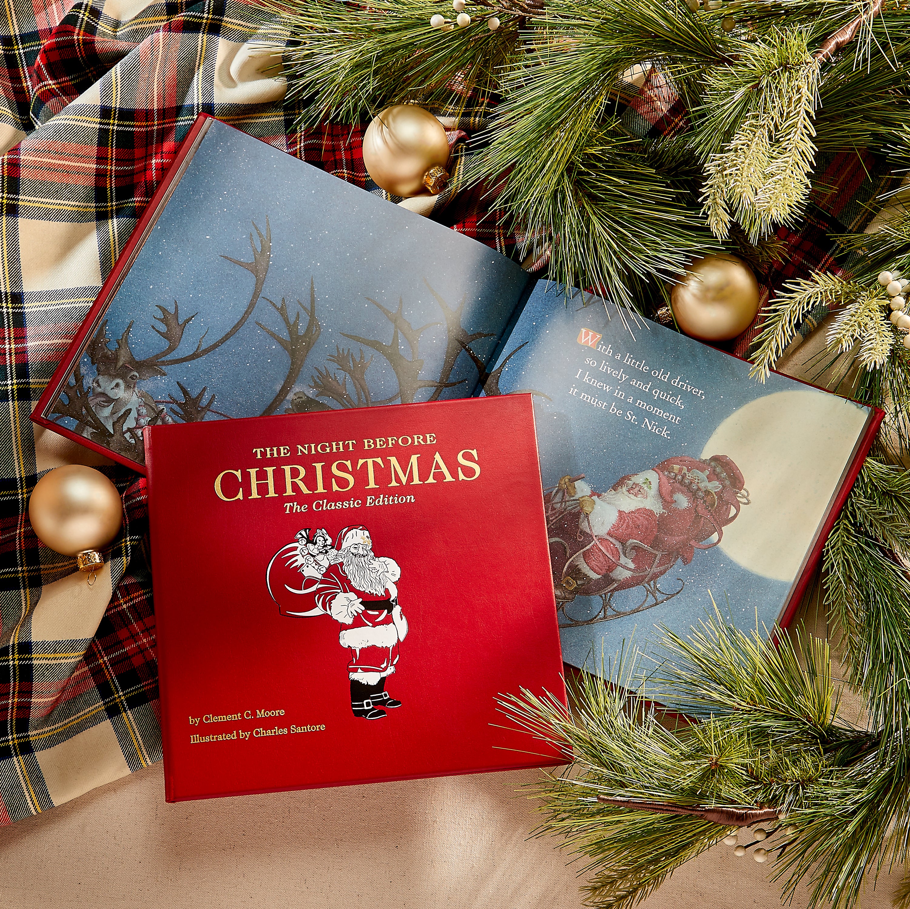 38-kT THE RICH Classic　Christmas Edition The Night Before Christmas | Red Bonded Leather – Graphic Image