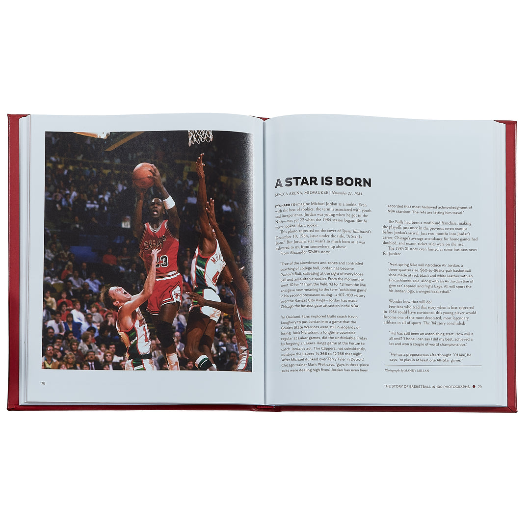 The Story of Basketball | Red Bonded Leather – Graphic Image