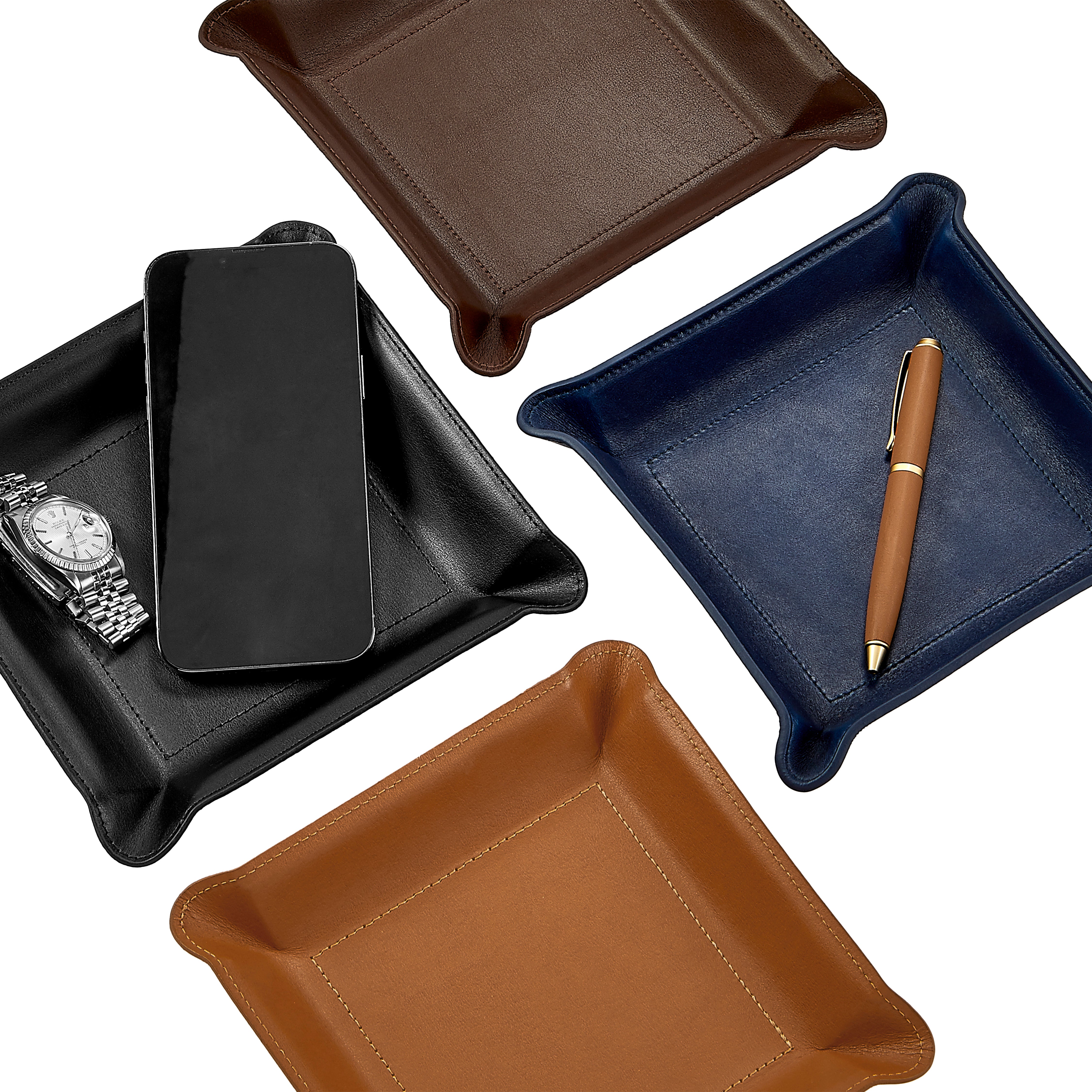 leather dresser tray Leather Valet Tray