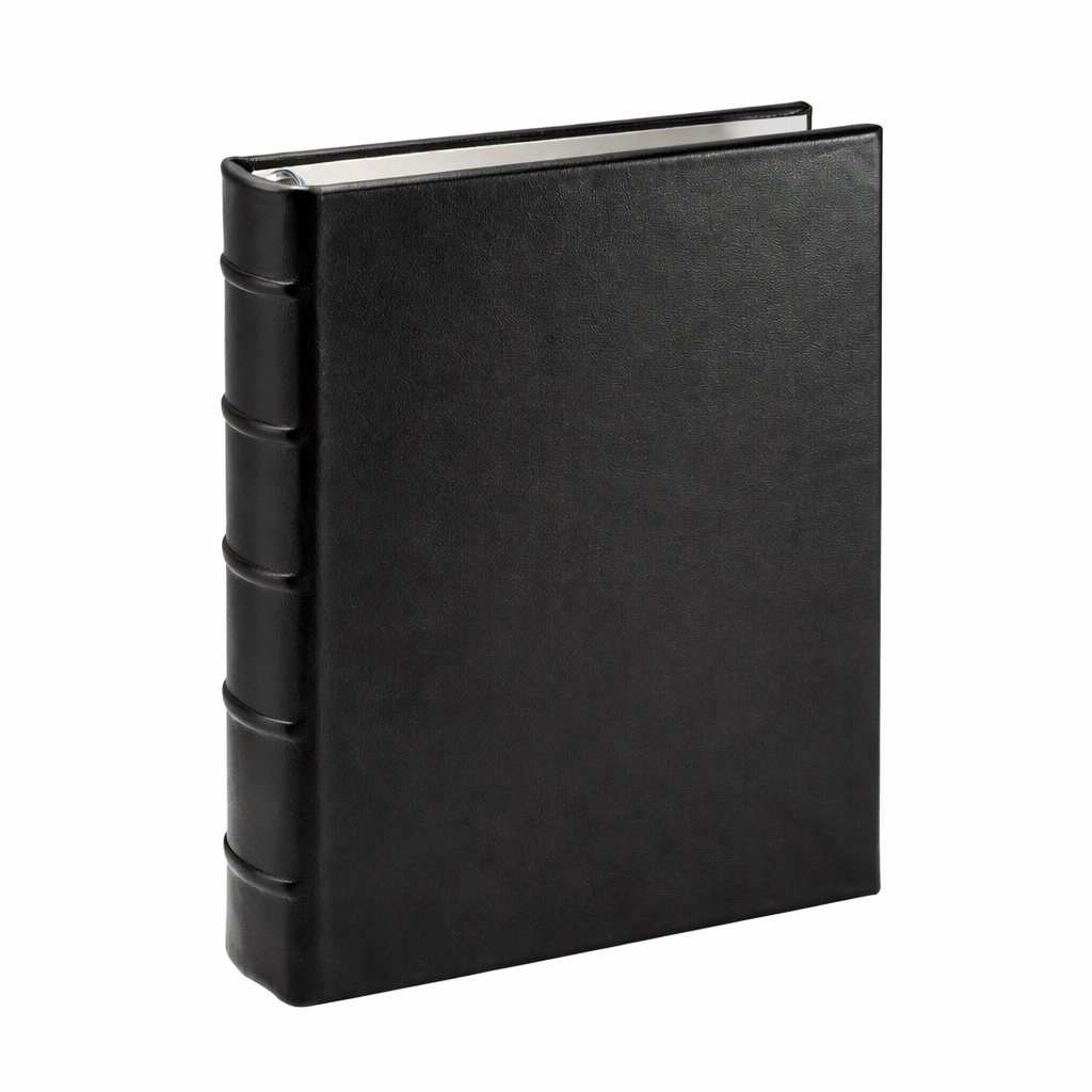 Desk Address Book Desk Address Book | Black Traditional Leather – Graphic Image