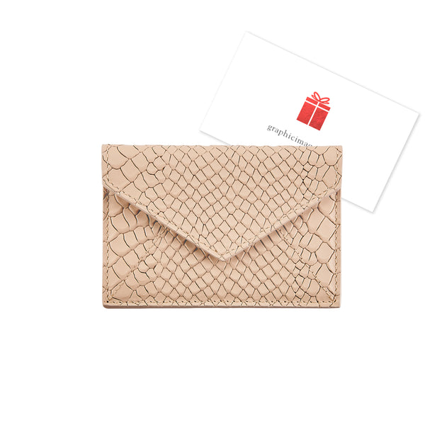 Gift Card with Personalized Leather Card Case