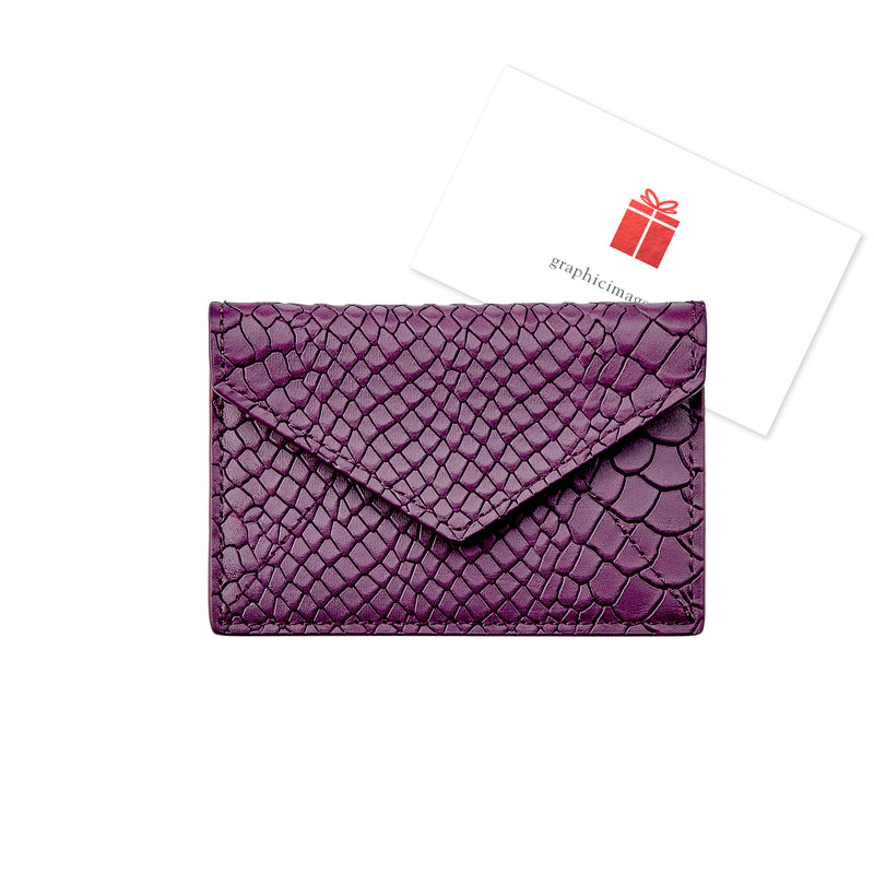 Gift Card with Personalized Leather Card Case