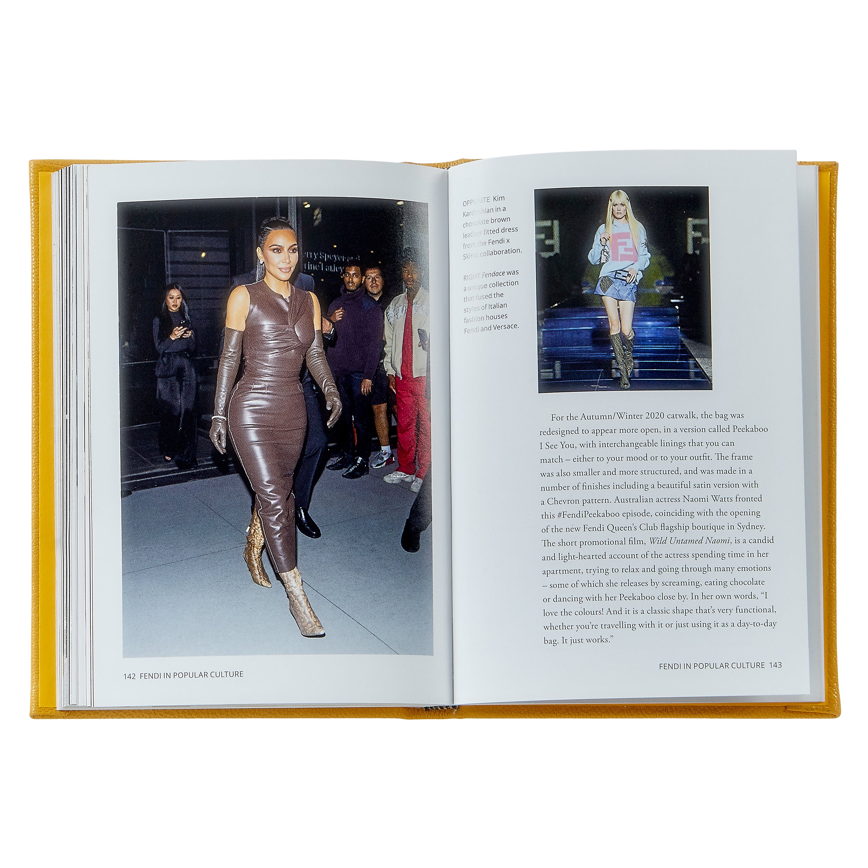 Little Book of Fendi Yellow Goatskin Leather Graphic Image