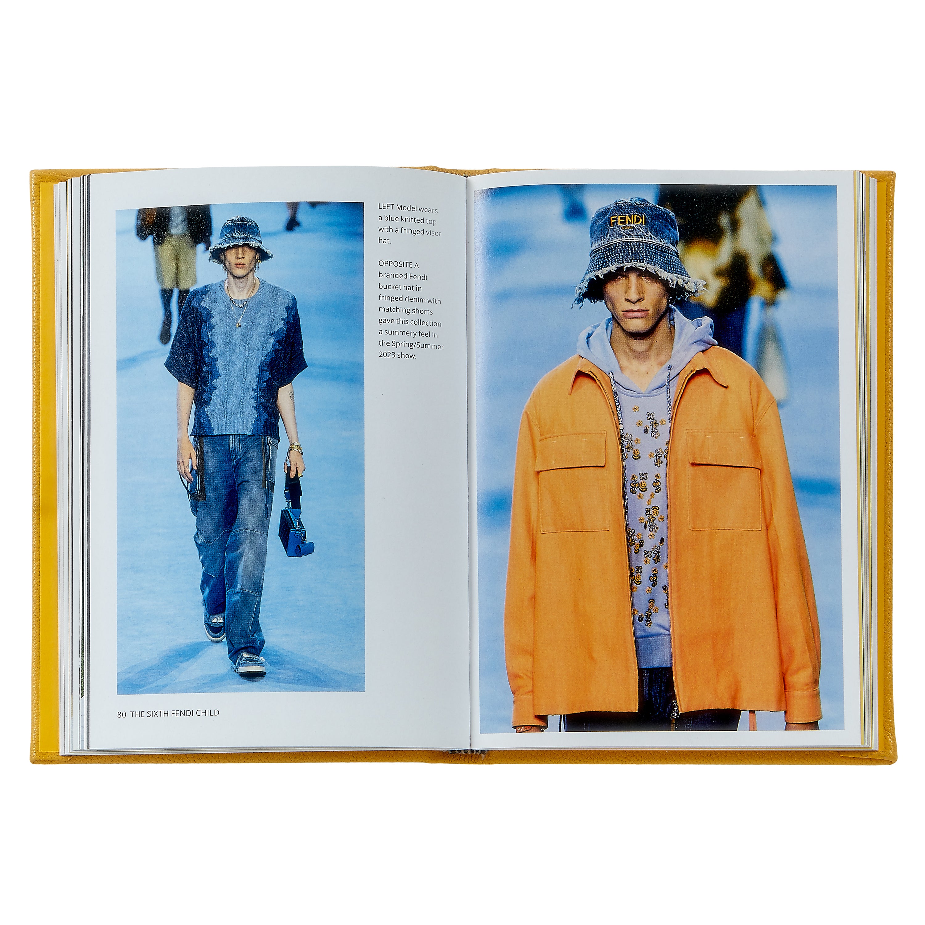 Little Book of Fendi Yellow Goatskin Leather Graphic Image