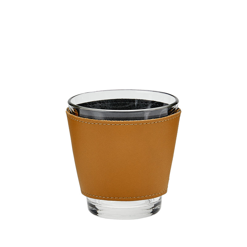 Leather Wrapped Glass Set