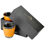 Leather Wrapped Glass Set