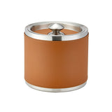 Leather Ice Bucket with Tongs