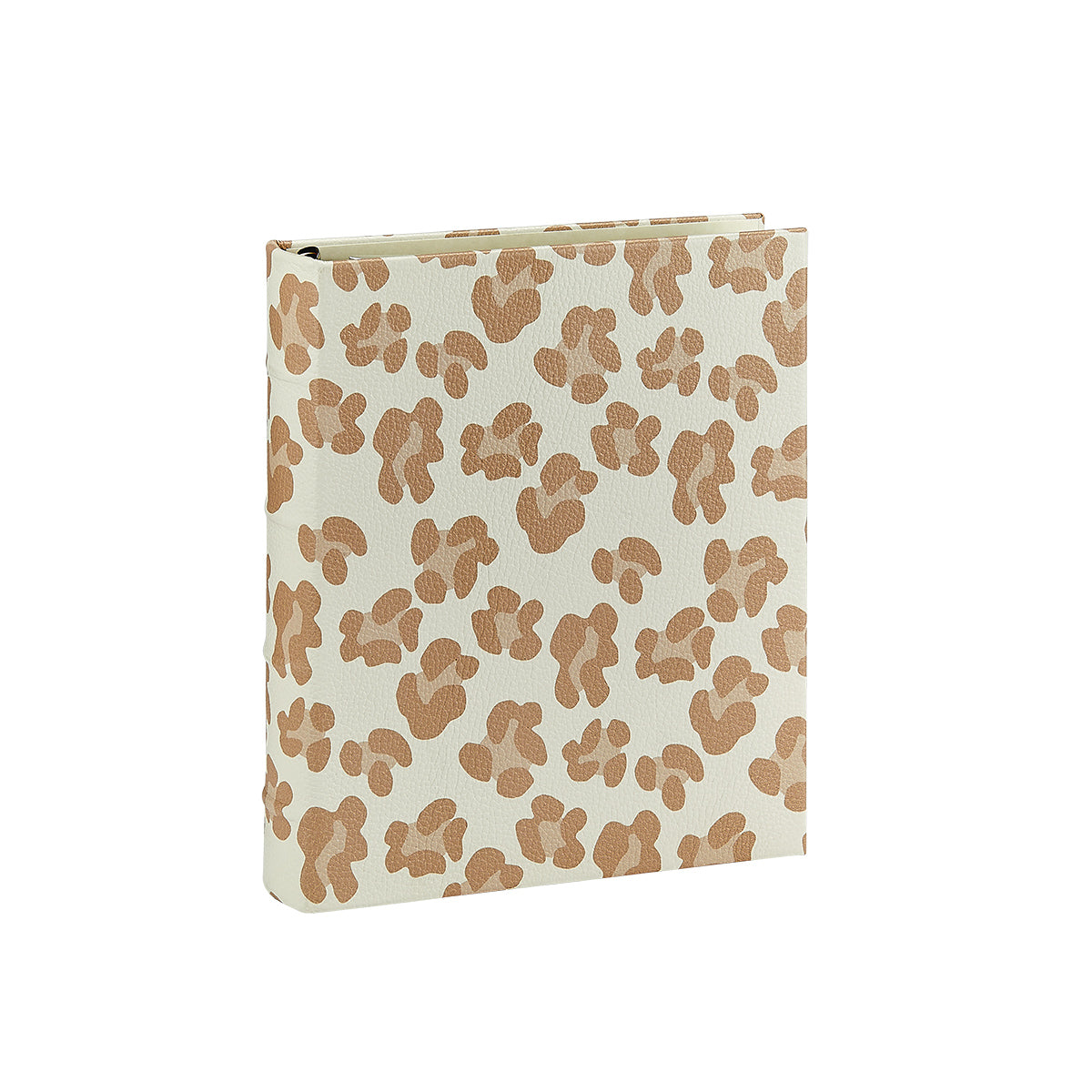Medium Ring Clear Pocket Album | Nude Leopard Embossed Leather ...