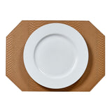 Leather Rectangle Placemats - Set of 2 Tan