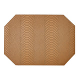 Leather Rectangle Placemats - Set of 2 Tan