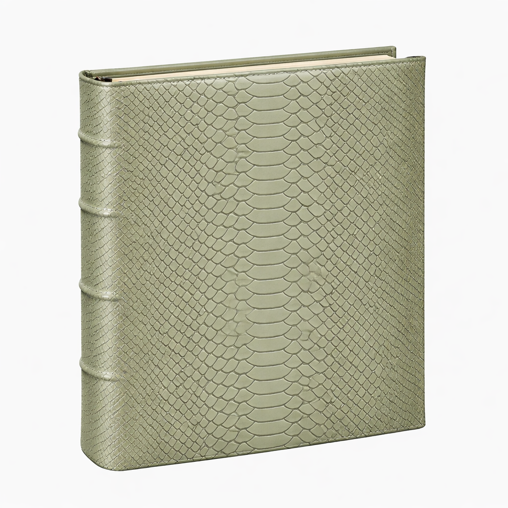 Medium 4-Ring Clear Pocket Album Sage Python