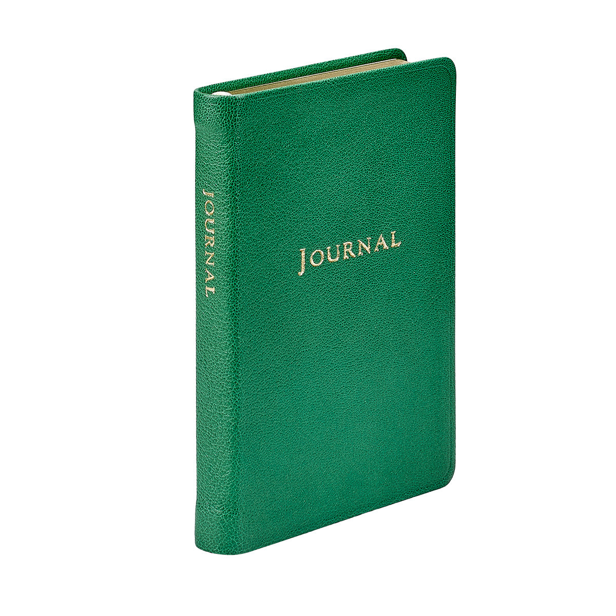 Small Travel Journal | Green Goatskin Leather – Graphic Image