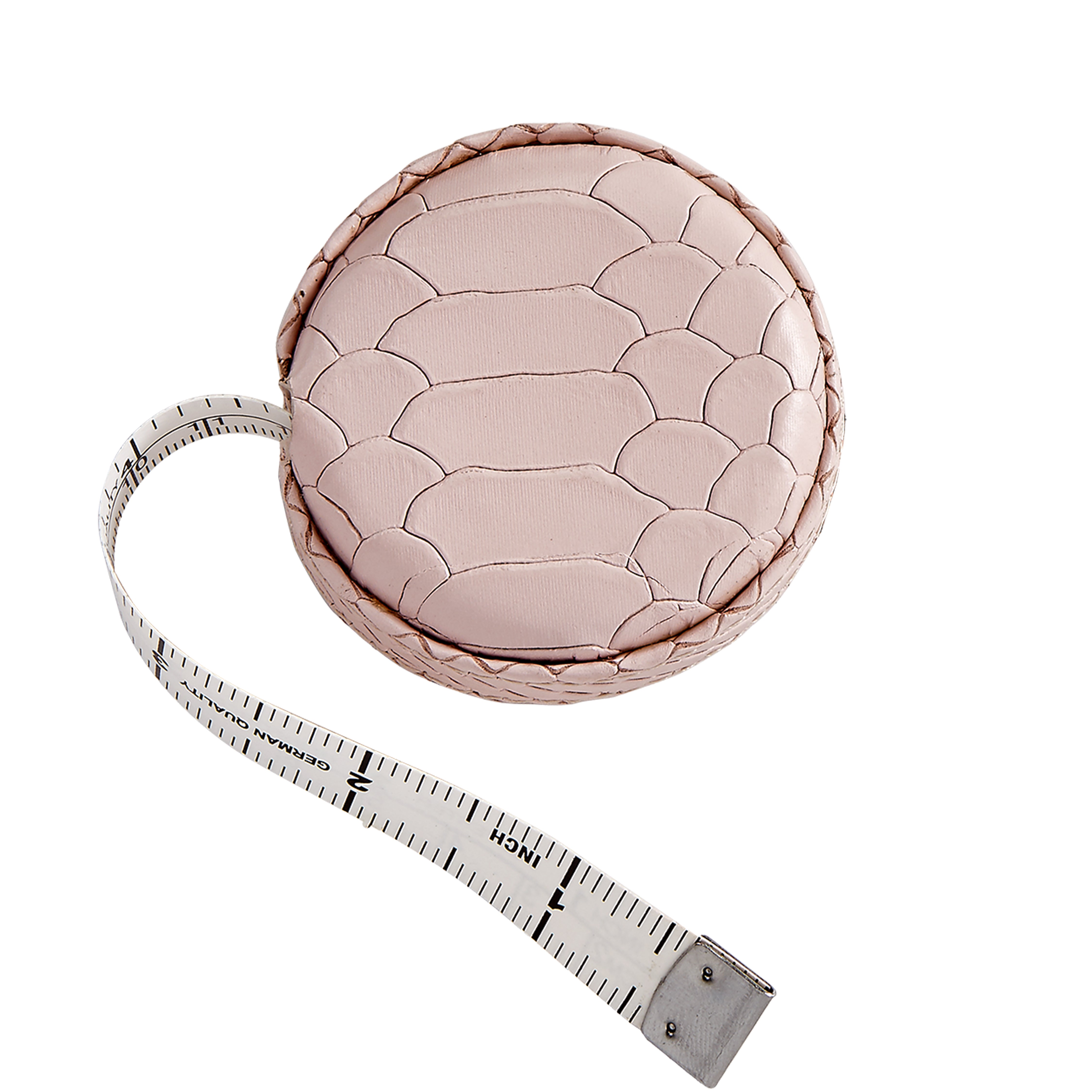 Tape Measure | Petal Pink Embossed Python Leather – Graphic Image