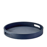 Round Leather Bar Tray