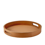 Round Leather Tray