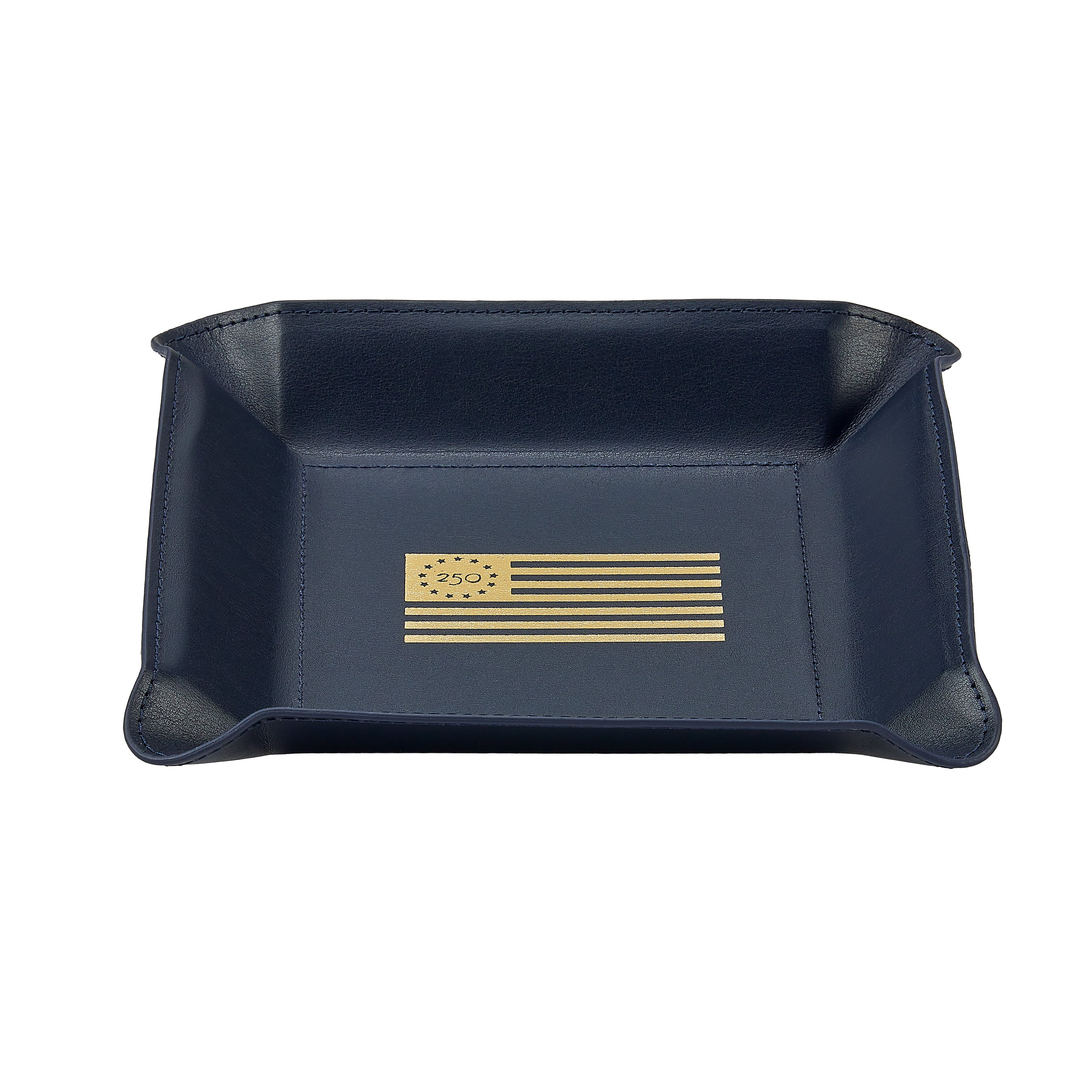America 250 Leather Valet Tray