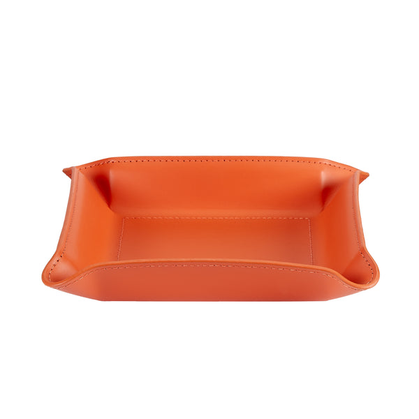 Leather Valet Tray | Orange Leather – Graphic Image