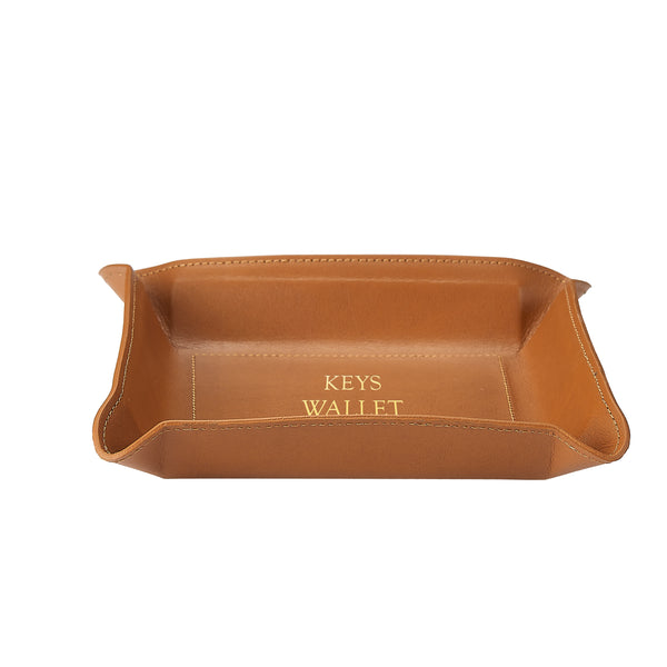 Leather Catchall Tray | Tan Leather – Graphic Image
