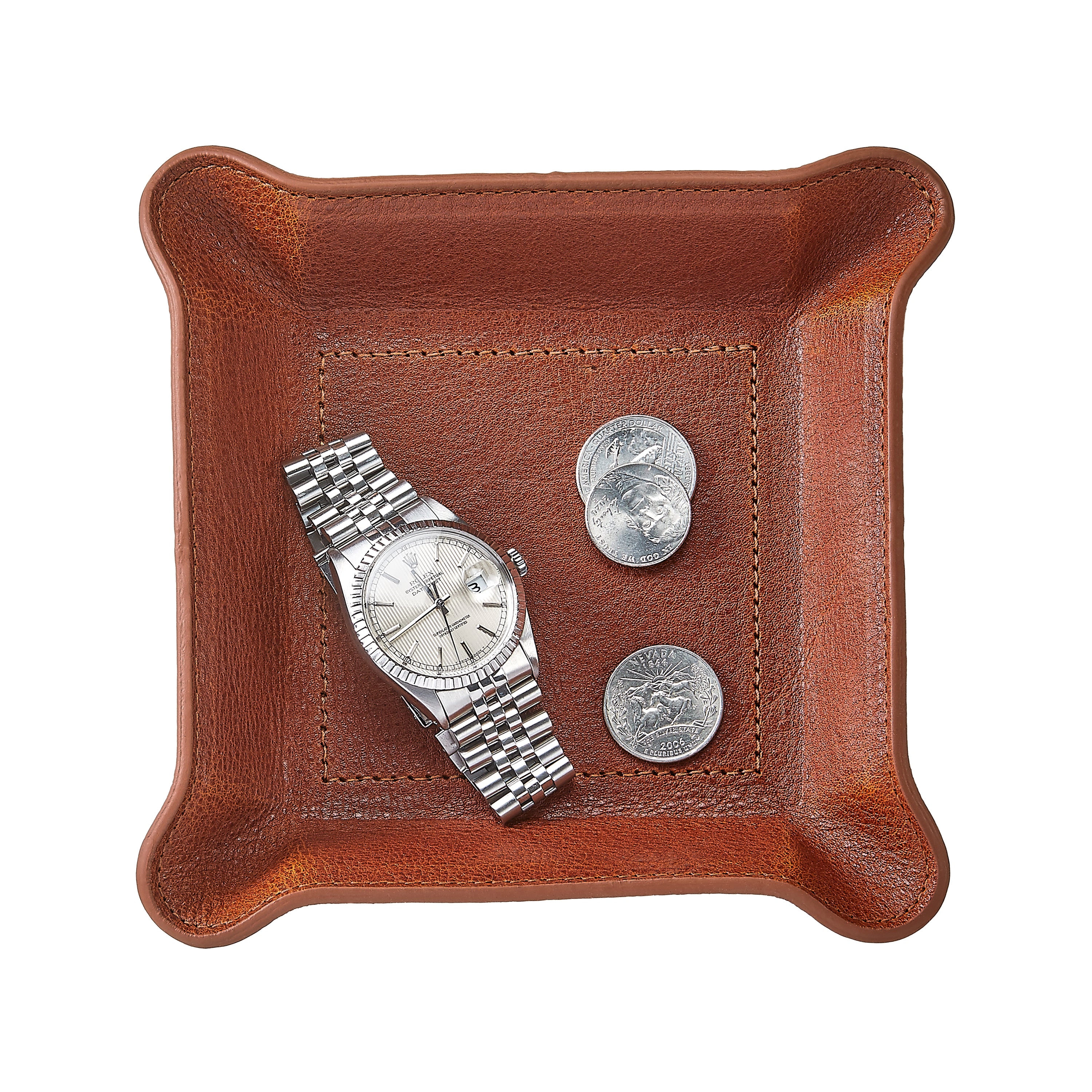 Small Leather Valet Tray