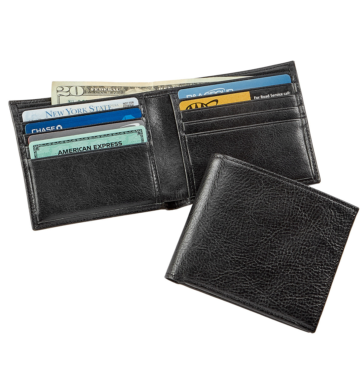 Bi-Fold Wallet | Black Leather – Graphic Image