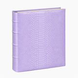 Medium 4-Ring Clear Pocket Album Lilac Python