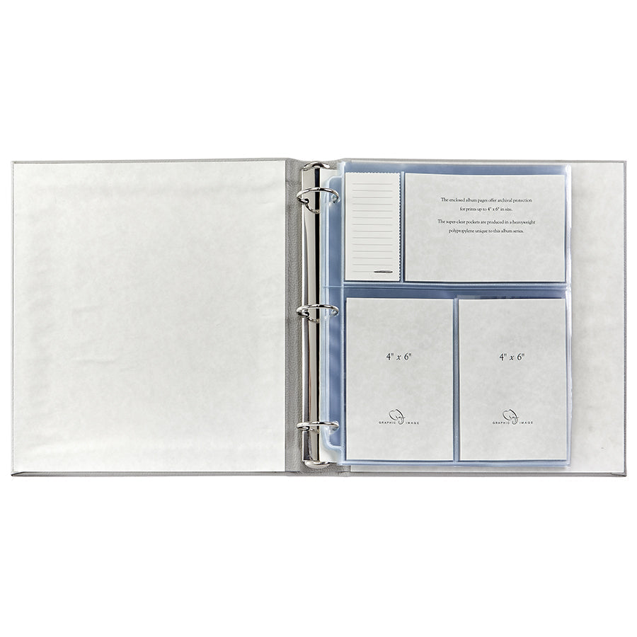 Large Clear Pocket Album | Ocean Embossed Python Leather – Graphic Image