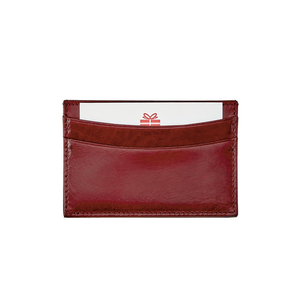 Gift Card with Personalized Leather Card Case