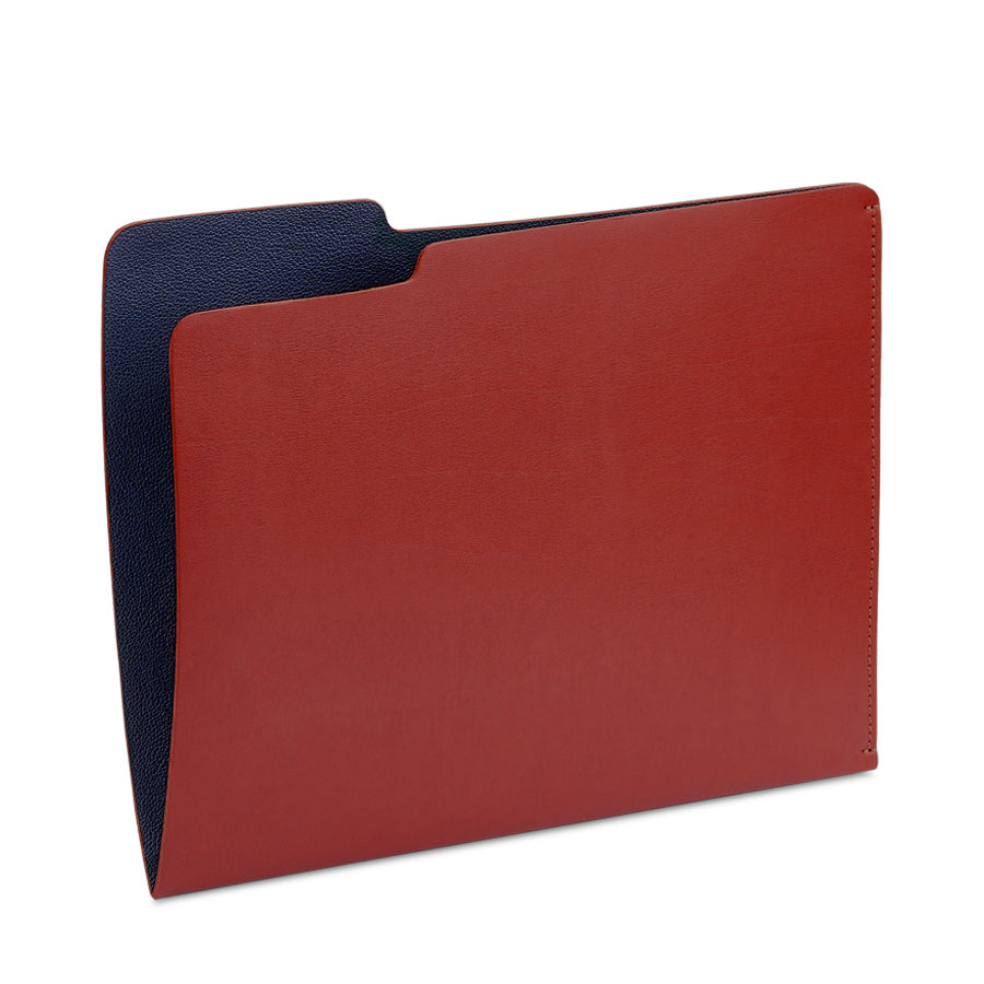 Carlo File Folder | Red Genuine Leather – Graphic Image