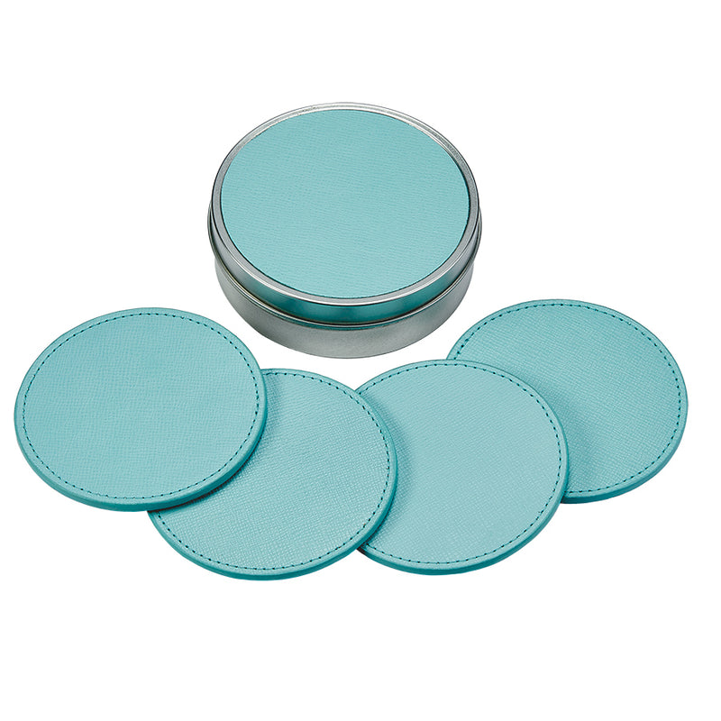 4 Coasters with Tin Box