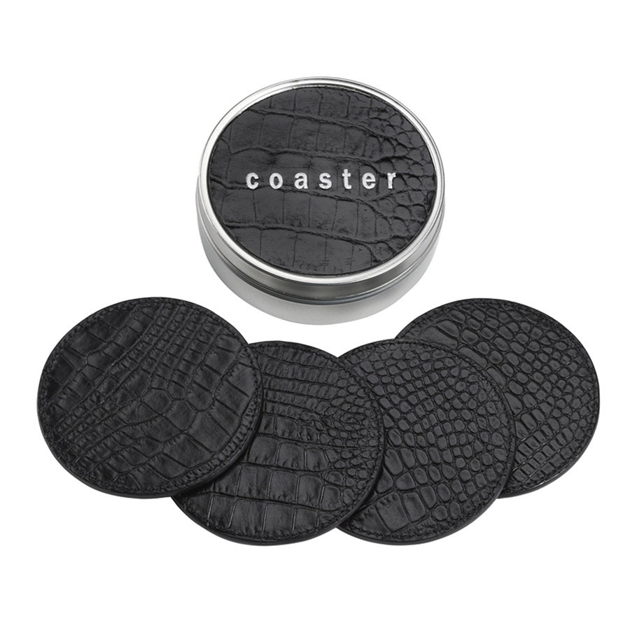 4 Coasters with Tin Box