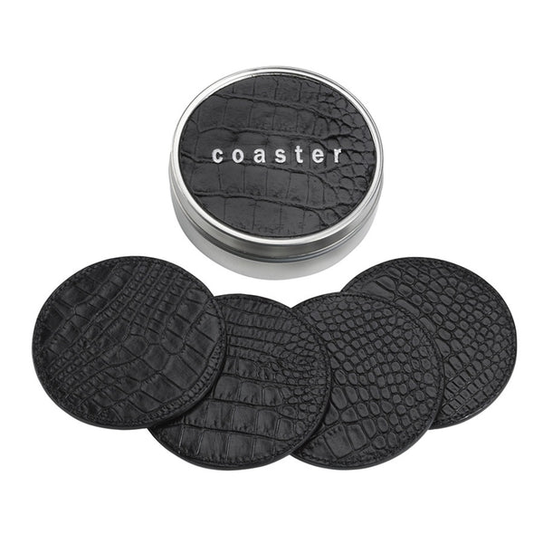 4 Coasters with Tin Box