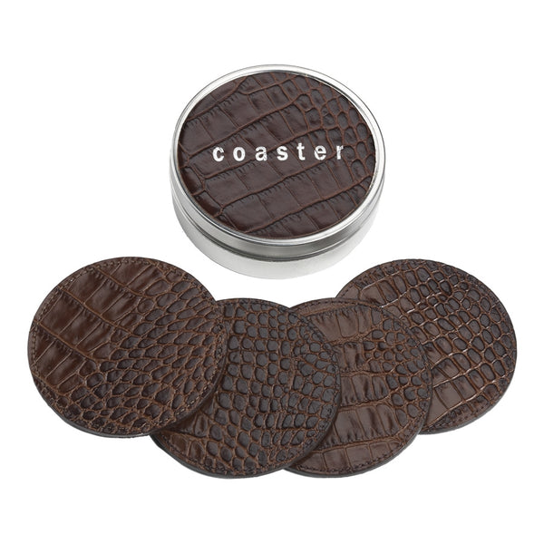 4 Coasters with Tin Box