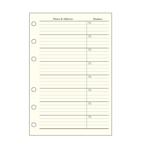 Desk Address Book Refills