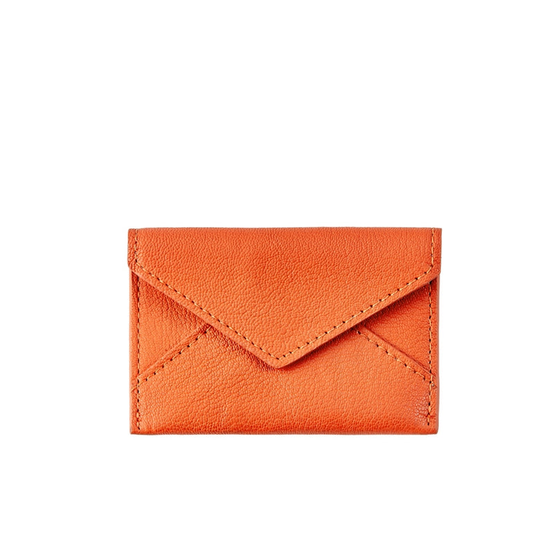 Leather Mini Envelope Wallet Business Card Holder Credit 