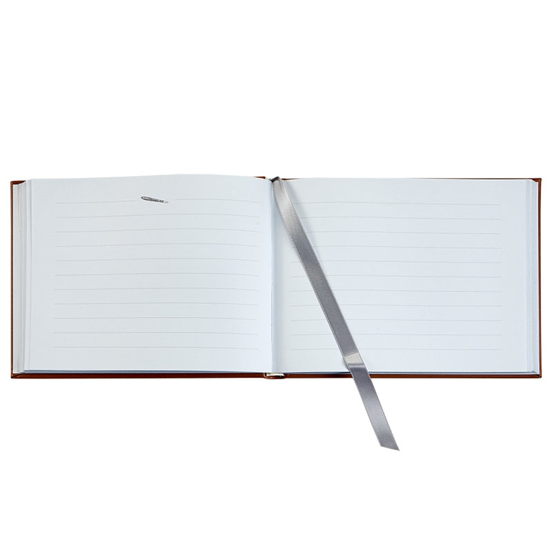 Guest Book  Black Traditional Leather – Graphic Image