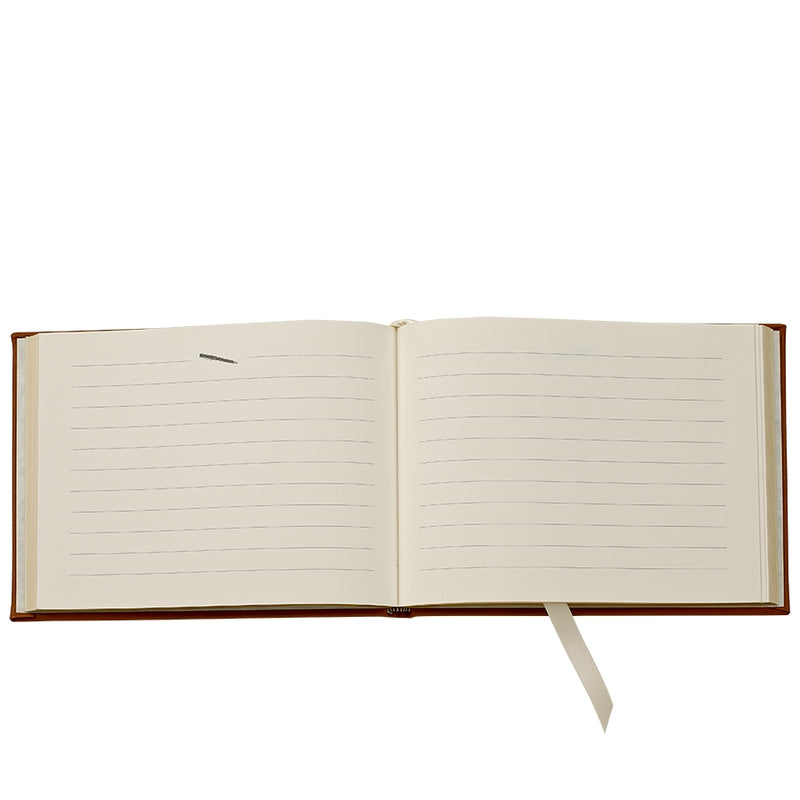 Guest Book  Black Traditional Leather – Graphic Image