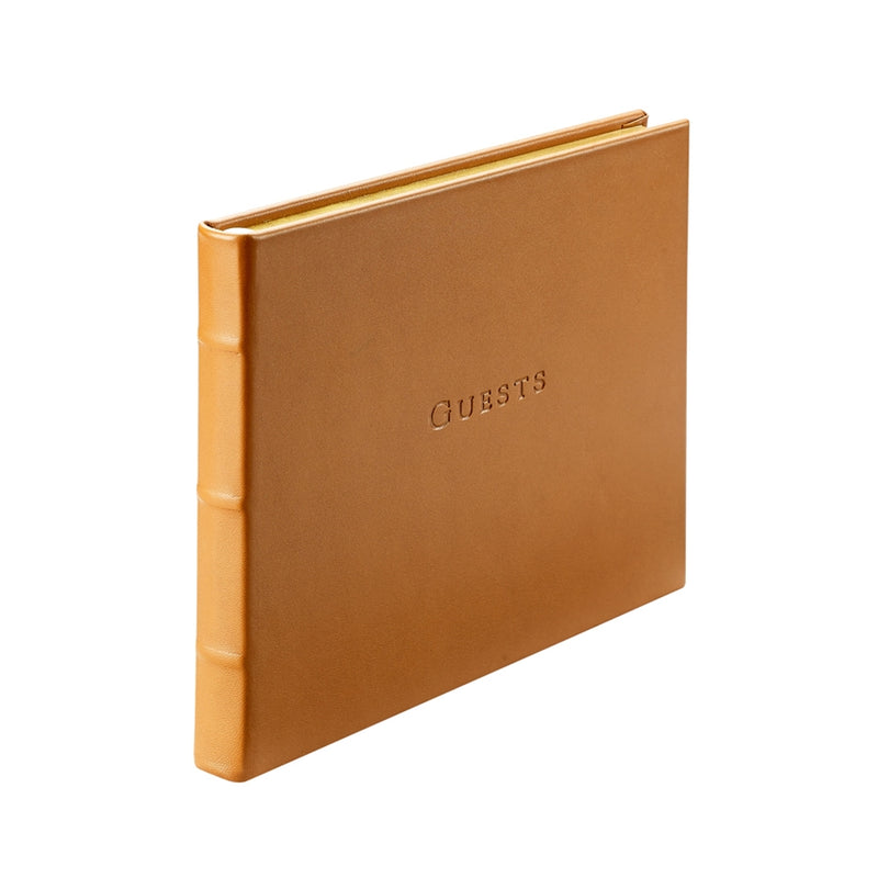 Guest Book  Red Traditional Leather – Graphic Image