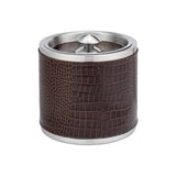 Leather Ice Bucket with Tongs