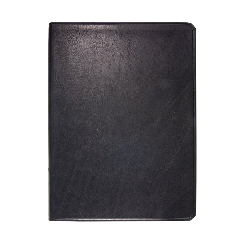 Rocky Mountains Travel Journal  Black Traditional Leather – Graphic Image