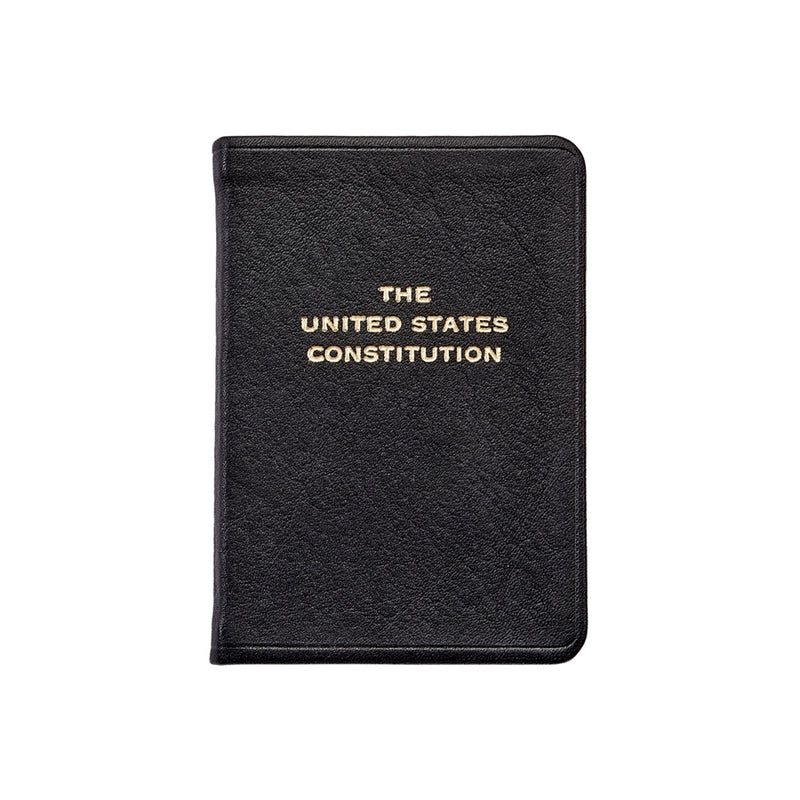 Graphic Image United States Constitution, Mini Size, Genuine Leather,  Embossed American Eagle, Black (2.75 x 3.75) - Published and Bound in the  USA