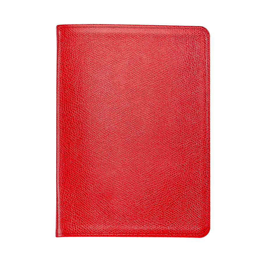 Medium Travel Journal | Red Embossed Leather – Graphic Image