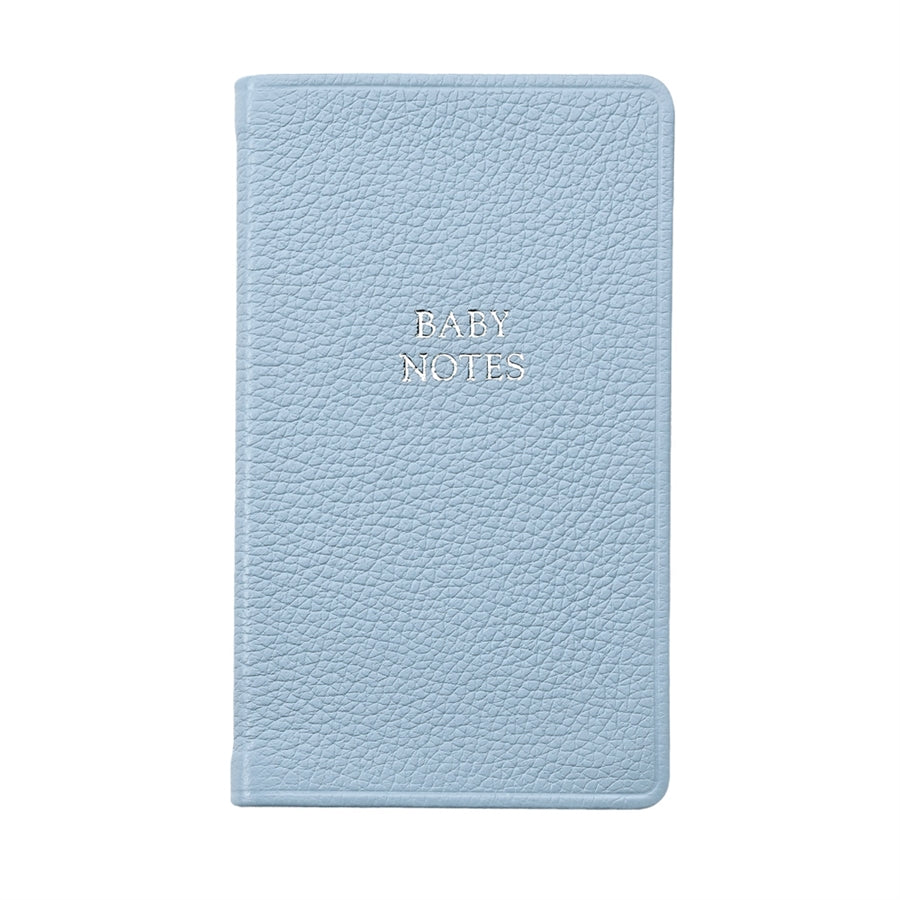 Blue Mini Notes Baby Notes | Light Blue Pebble Grain Leather – Graphic Image