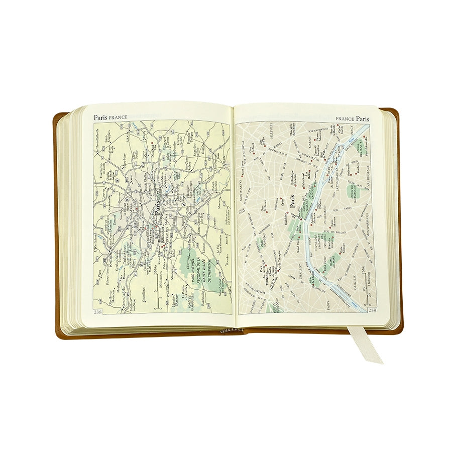 World Travel Journal  Green Traditional Leather – Graphic Image